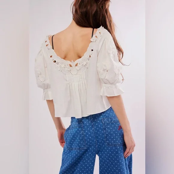 Free People Sophie Embroidered Top - Picture 3 of 7